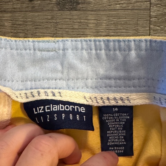 Liz Claiborne Yellow High Waist Women's Shorts / DG117 - Picture 3 of 4